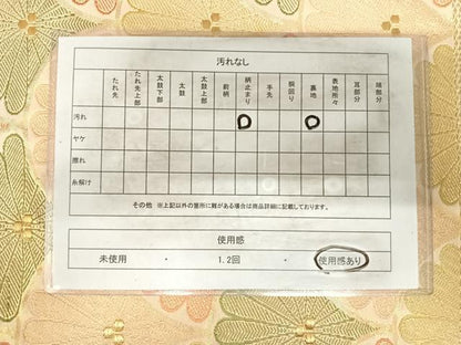 平和屋着物◎六通柄袋帯 唐織 青海波 金糸 正絹 逸品 AABI1162yx