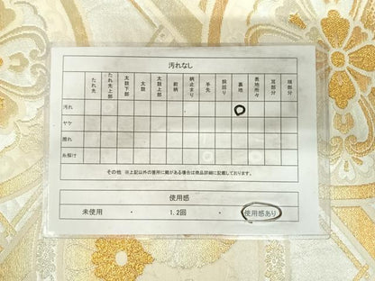平和屋着物◎六通柄袋帯　唐織　花丸文　金銀糸　正絹　逸品　AABI1165yx