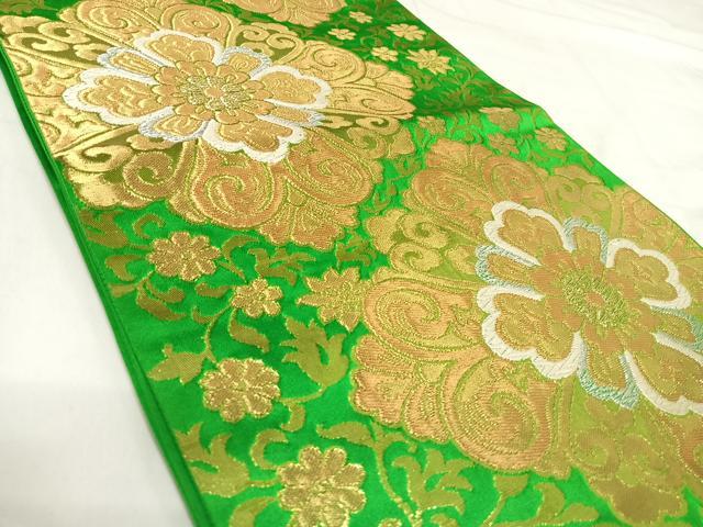 平和屋着物◎六通柄袋帯　唐織　正倉院花文　金銀糸　正絹　逸品　AABI1173yx