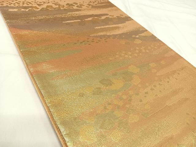 平和屋着物◎六通柄京袋帯　箔散らし文様　金糸　AABI0936yx 平和屋着物◎六通柄京袋帯 箔散らし文様 金糸 AABI0936yx