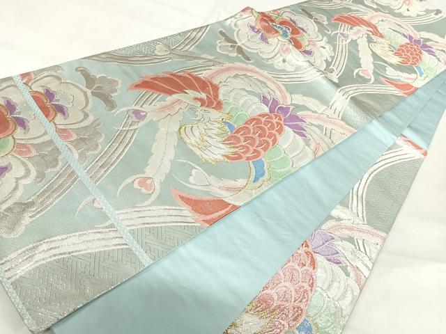 平和屋着物◎六通柄袋帯　鳳凰花文　金銀糸　正絹　逸品　AABI0968yx 平和屋着物◎佐賀錦 六通柄袋帯 鳳凰花文 金銀糸 正絹 逸品 AABI1036yx