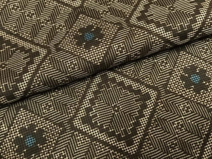 平和屋着物●本場大島紬　龍郷絣　アンサンブル　正絹　逸品　AABI1204fy