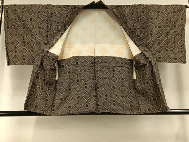 平和屋着物●本場大島紬　龍郷絣　アンサンブル　正絹　逸品　AABI1204fy