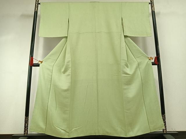 平和屋着物●上質な色無地　草花地紋　夏虫色　正絹　逸品　AABI1205fy