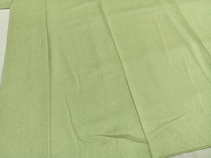 平和屋着物●上質な色無地　草花地紋　夏虫色　正絹　逸品　AABI1205fy