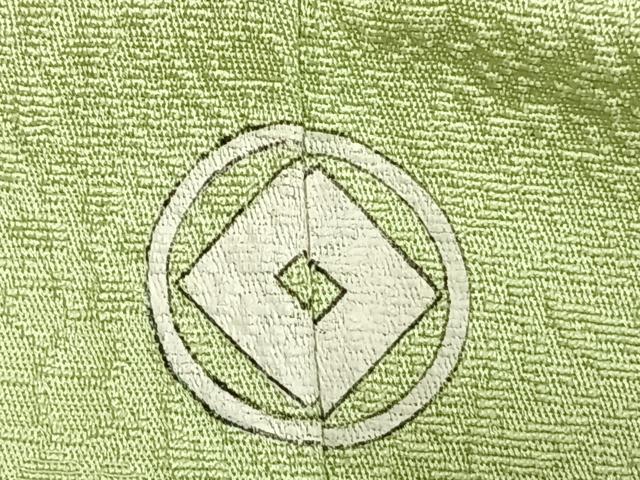平和屋着物●上質な色無地　草花地紋　夏虫色　正絹　逸品　AABI1205fy