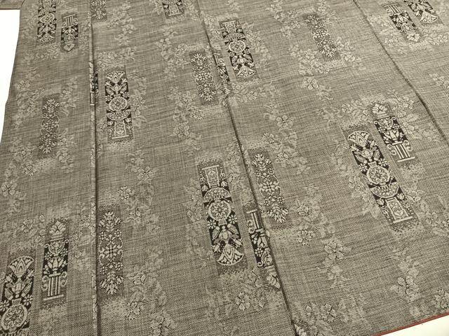 平和屋着物●本場大島紬　カタス9マルキ　吉祥花文　正絹　逸品　AABI1208fy