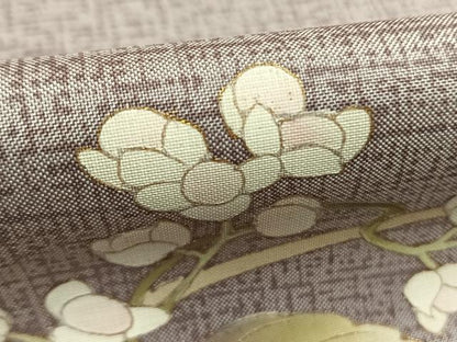 平和屋着物●本場大島紬　染大島　訪問着　枝花文　金彩　正絹　逸品　AABI1209fy