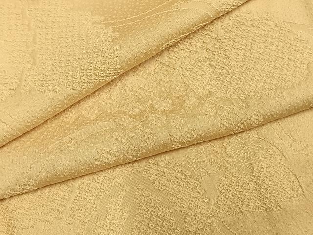 平和屋着物●上質な色無地　唐草地紋　砥粉色　正絹　逸品　AABI1213fy