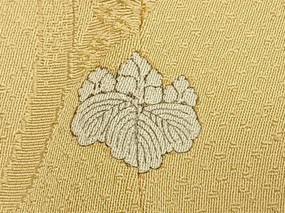 平和屋着物●上質な色無地　唐草地紋　砥粉色　正絹　逸品　AABI1213fy