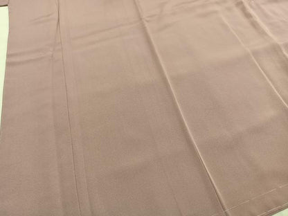 平和屋着物●上質な色無地　薄柿色　正絹　逸品　未使用　AABI1214fy