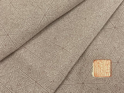 平和屋着物●伝統工芸士　廣瀬雄望　江戸小紋　亀甲文様　正絹　逸品　AABI1215fy