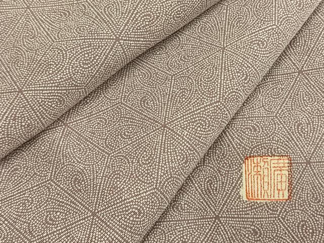 平和屋着物●伝統工芸士　廣瀬雄望　江戸小紋　亀甲文様　正絹　逸品　AABI1215fy