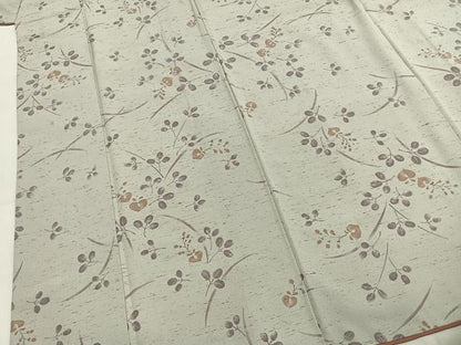 平和屋着物●ぜんまい紬　萩文　正絹　逸品　AABI1219fy