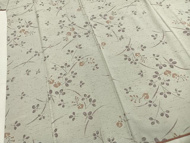 平和屋着物●ぜんまい紬　萩文　正絹　逸品　AABI1219fy