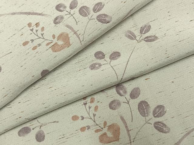 平和屋着物●ぜんまい紬　萩文　正絹　逸品　AABI1219fy