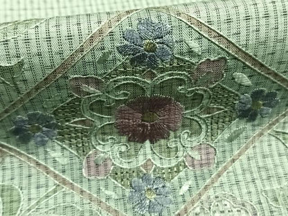 平和屋着物●中国三大刺繍　総刺繍　スワトウ刺繍　汕頭刺繍　訪問着　本場大島紬　唐草菱花文　正絹　逸品　AABI1223fy