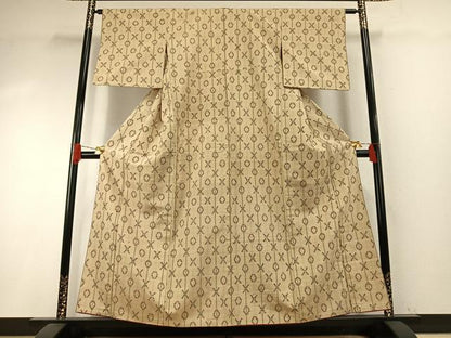 平和屋着物●上質な紬　琉球絣　正絹　逸品　AABI1226fy