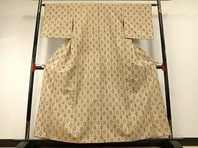 平和屋着物●上質な紬　琉球絣　正絹　逸品　AABI1226fy
