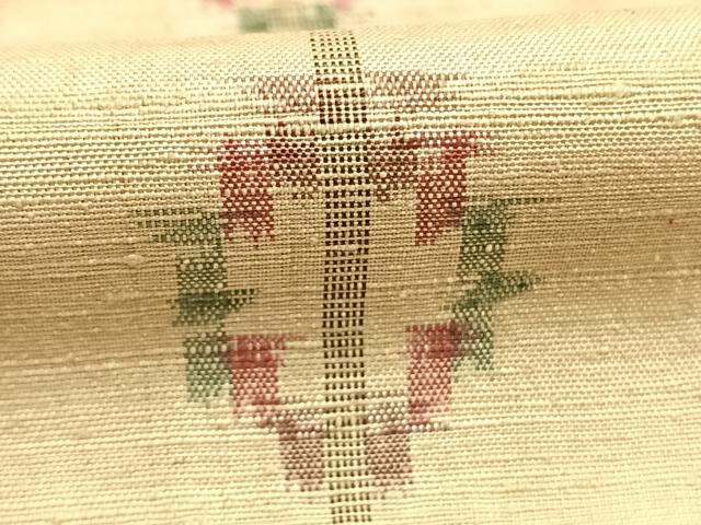 平和屋着物●上質な紬　琉球絣　正絹　逸品　AABI1226fy