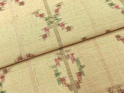 平和屋着物●上質な紬　琉球絣　正絹　逸品　AABI1226fy