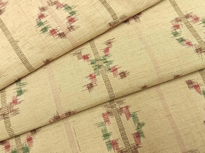 平和屋着物●上質な紬　琉球絣　正絹　逸品　AABI1226fy