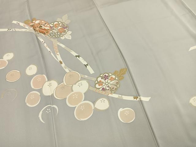 平和屋着物●訪問着　友禅　草花文　金彩　正絹　逸品　AABI1230fy