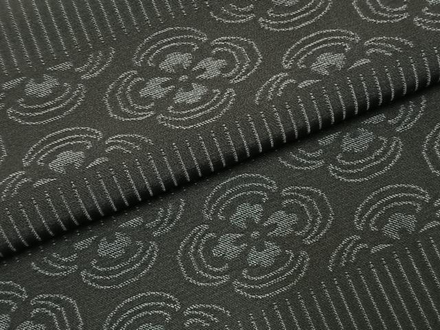 平和屋着物●お召　横段花文　正絹　逸品　AABI1231fy