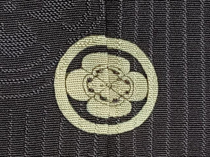 平和屋着物●お召　横段花文　正絹　逸品　AABI1231fy