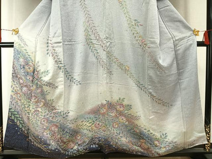 平和屋着物●訪問着　辻が花　暈し染め　金彩　正絹　逸品　AABI1233fy