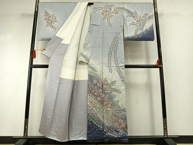 平和屋着物●訪問着　辻が花　暈し染め　金彩　正絹　逸品　AABI1233fy