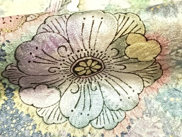 平和屋着物●訪問着　辻が花　暈し染め　金彩　正絹　逸品　AABI1233fy