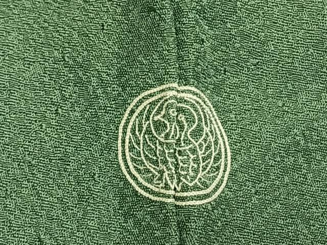 平和屋着物●上質な色無地　柳染色　正絹　逸品　AABI1243fy