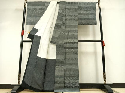 平和屋着物●小紋師　基之作　江戸小紋　百柄　正絹　逸品　AABI1244fy