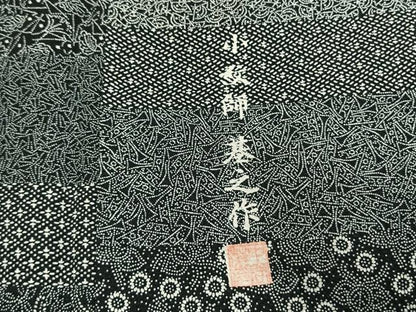 平和屋着物●小紋師　基之作　江戸小紋　百柄　正絹　逸品　AABI1244fy