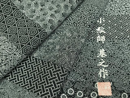 平和屋着物●小紋師　基之作　江戸小紋　百柄　正絹　逸品　AABI1244fy