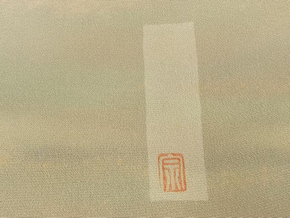 平和屋着物●上質な小紋　作家物　霞文　ロング丈　正絹　逸品　AABI1246fy