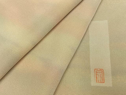 平和屋着物●上質な小紋　作家物　霞文　ロング丈　正絹　逸品　AABI1246fy