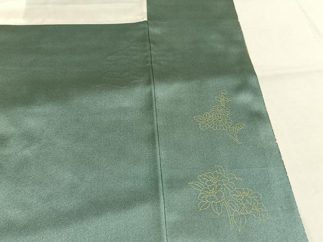 平和屋着物●訪問着　駒刺繍　松竹梅　風景文　暈し染め　金彩　西武百貨店扱い　ロング丈　正絹　逸品　AABI1247fy