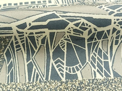 平和屋着物●上質な小紋　紬地　風景文　正絹　逸品　AABI1250fy