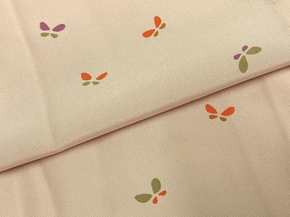 平和屋着物●長襦袢　無双仕立て　舞蝶文　正絹　逸品　AABI1251fy