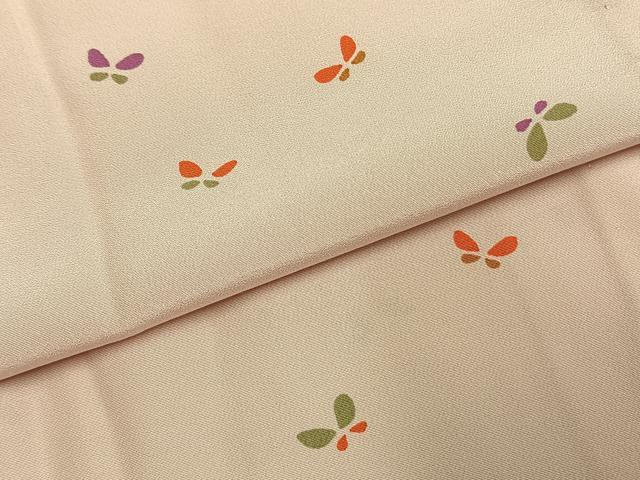 平和屋着物●長襦袢　無双仕立て　舞蝶文　正絹　逸品　AABI1251fy