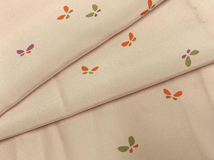 平和屋着物●長襦袢　無双仕立て　舞蝶文　正絹　逸品　AABI1251fy