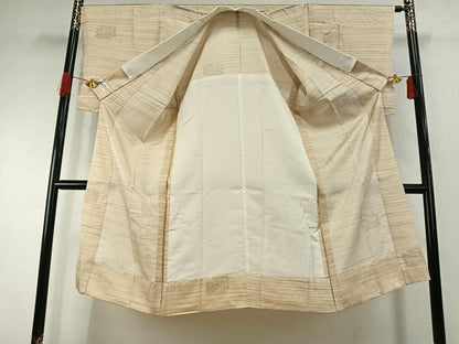 平和屋着物●長襦袢　無双仕立て　花鳥文　やまと誂製　正絹　逸品　AABI1253fy