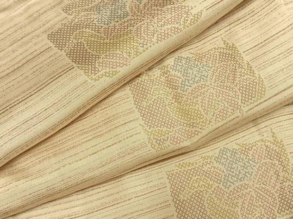 平和屋着物●長襦袢　無双仕立て　花鳥文　やまと誂製　正絹　逸品　AABI1253fy