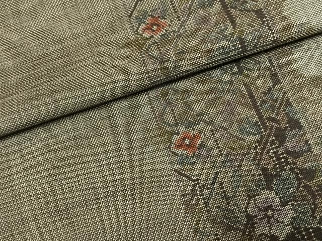 平和屋着物●本場大島紬　カタス9マルキ　色紙重ね花文　正絹　逸品　AABI1261fy
