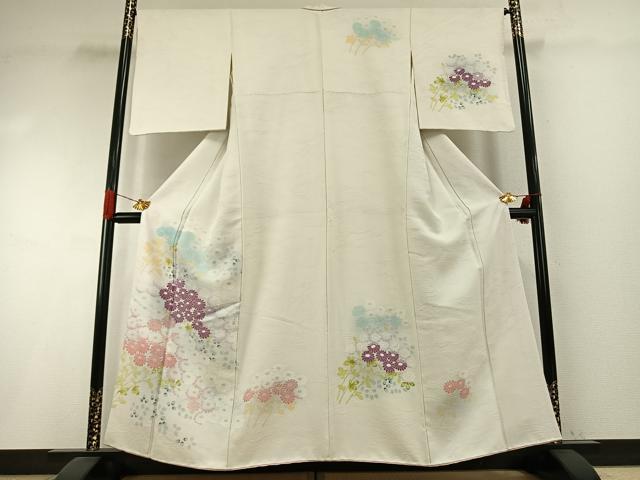平和屋着物●訪問着　草花文　暈し染め　正絹　逸品　AABI1263fy