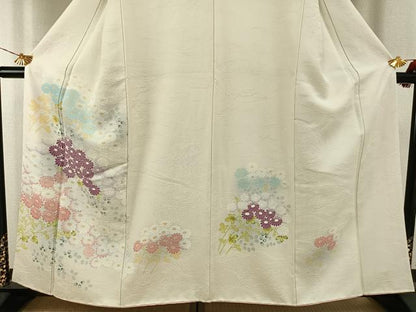 平和屋着物●訪問着　草花文　暈し染め　正絹　逸品　AABI1263fy
