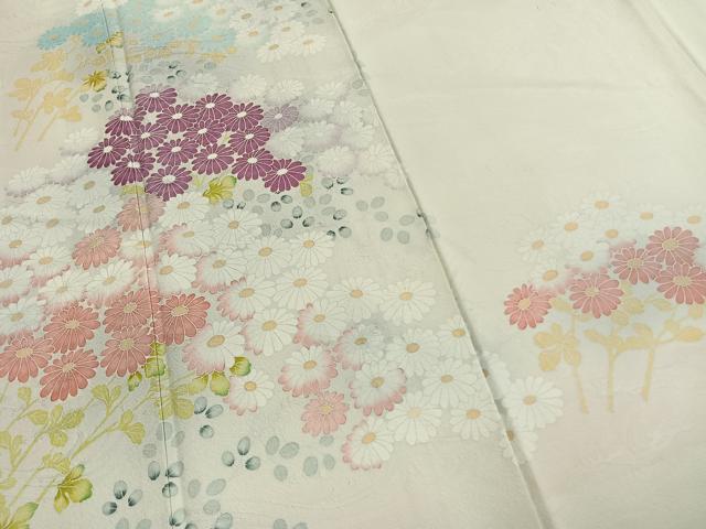 平和屋着物●訪問着　草花文　暈し染め　正絹　逸品　AABI1263fy