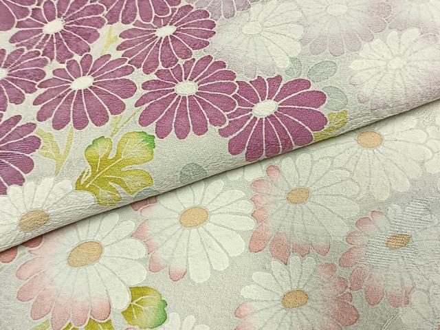 平和屋着物●訪問着　草花文　暈し染め　正絹　逸品　AABI1263fy